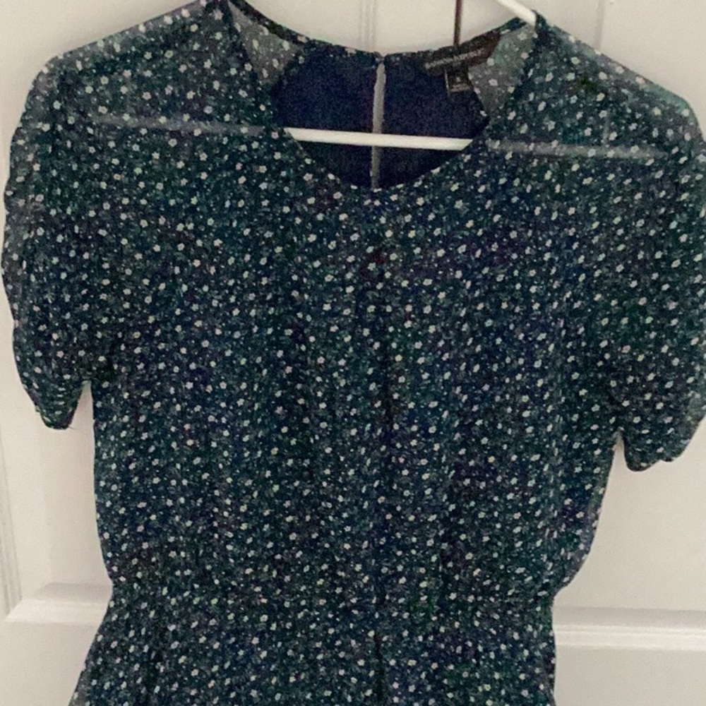 Banana Republic asymmetrical flowy flowery dress!
